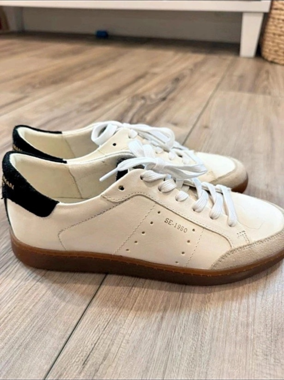 Sam Edelman Aubrie Sneaker in White & Brown